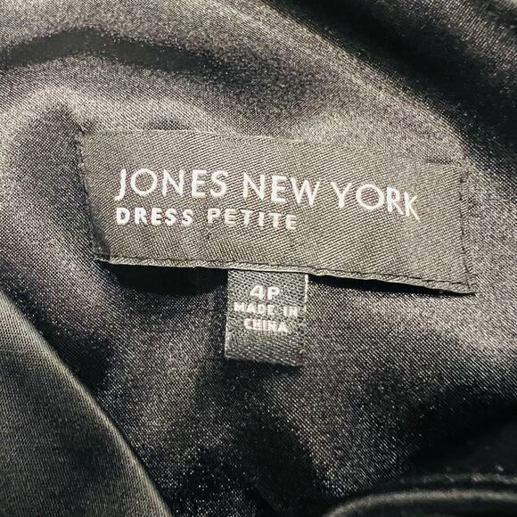 Jones New York Black Tiered Dress Pendent Petite Size 4 (A0126) - Picture 8 of 9